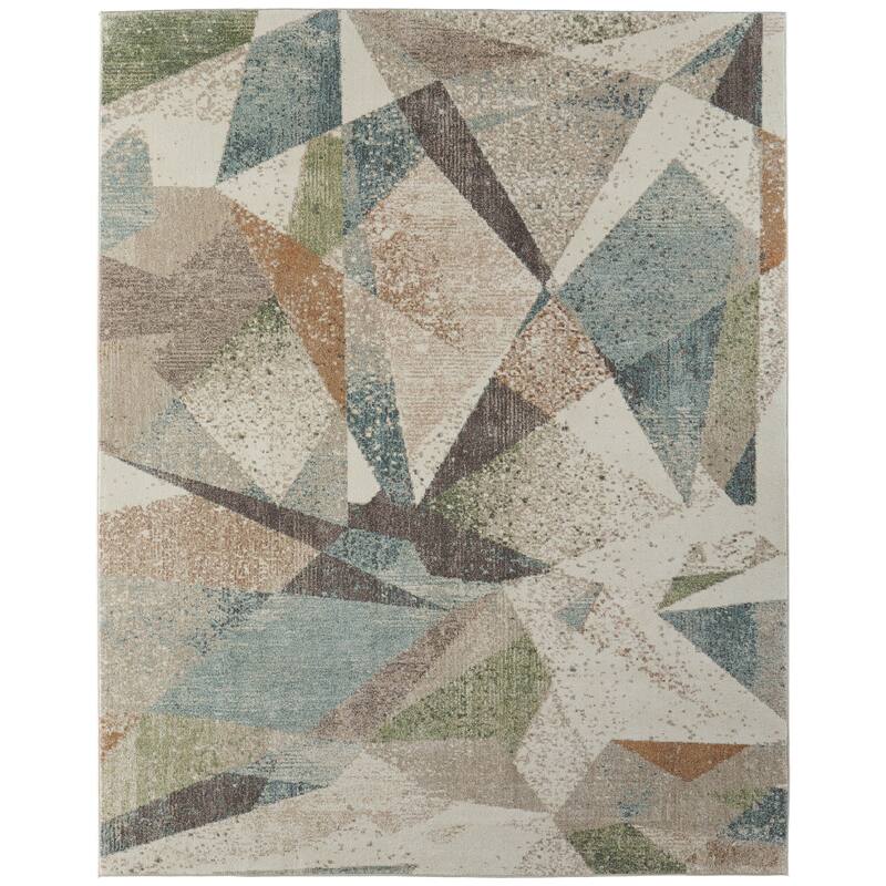HomeRoots Checkered Bohemian Rectangle Area Rug