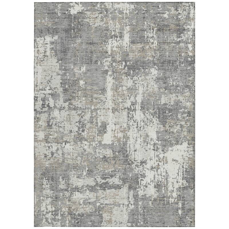 HomeRoots Abstract Transitional Rectangle Outdoor Rug