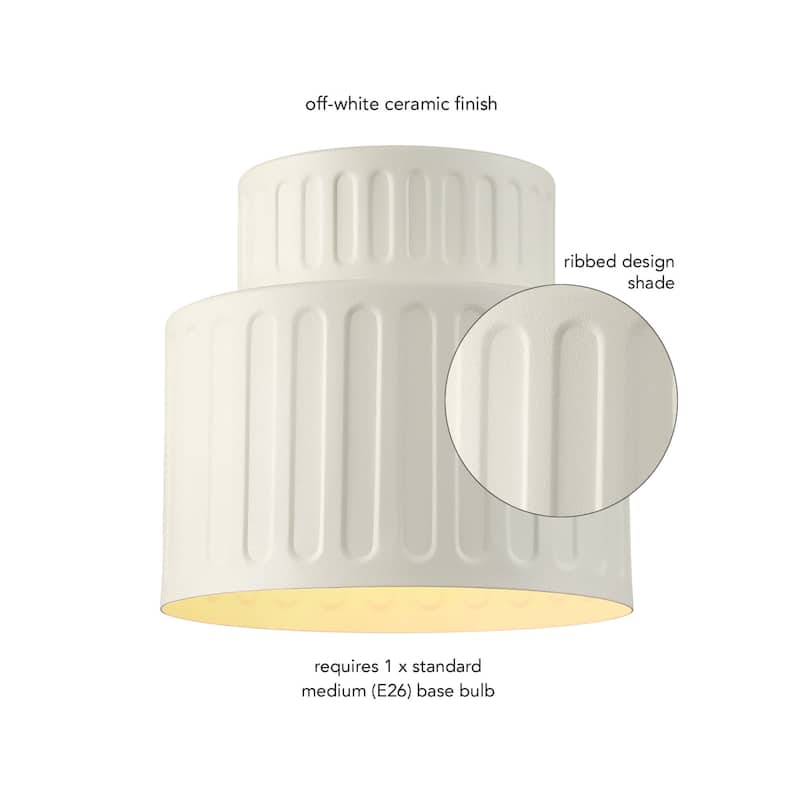 Globe Electric 91009617 Nora 8" Wide Flush Mount Drum Ceiling Fixture