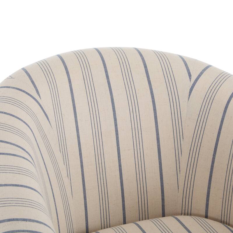 Barrel fabric striped barrel chair