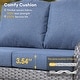 preview thumbnail 29 of 38, HOOOWOOO 5-piece Grey Wicker Chat Set Patio Conversation Set with Swivel Chairs