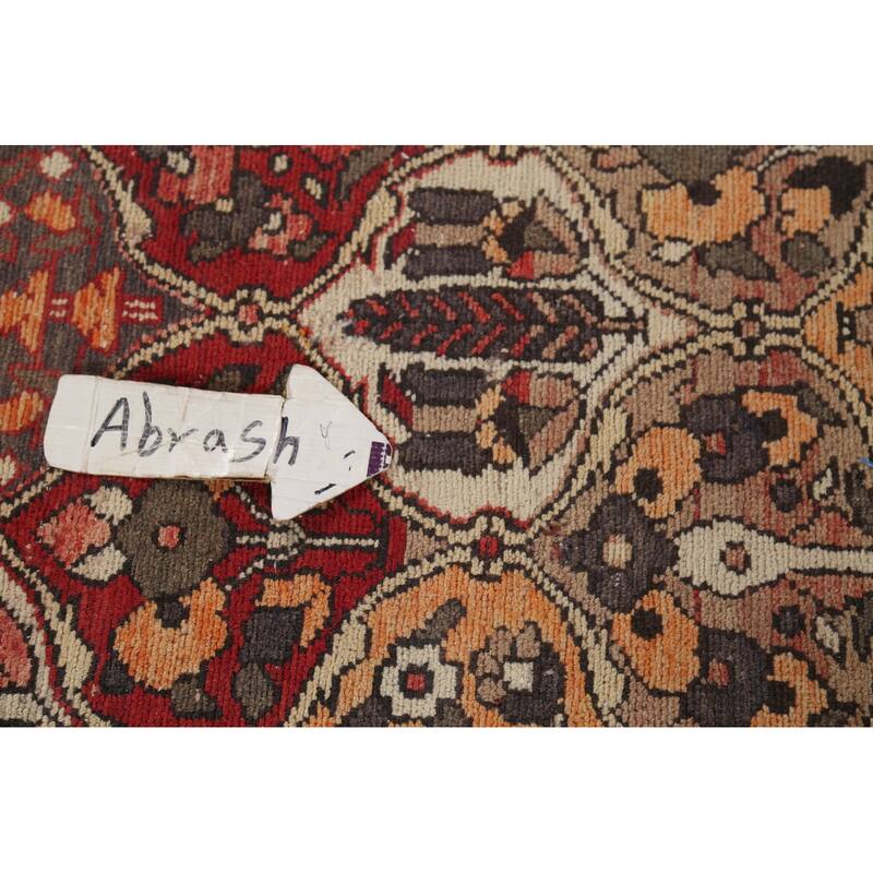 Garden Design Bakhtiari Persian Vintage Rug Hand-Knotted Wool Carpet - 6'10"x 10'8"