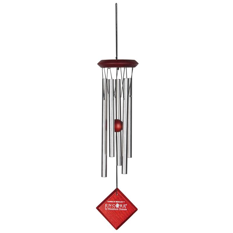 14 in. Woodstock Chimes of Mercury Wind Chime - Silver