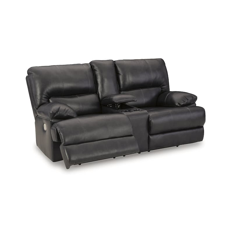 Signature Design by Ashley Mountainous Black Power Reclining Loveseat - 82"W x 42"D x 42"H