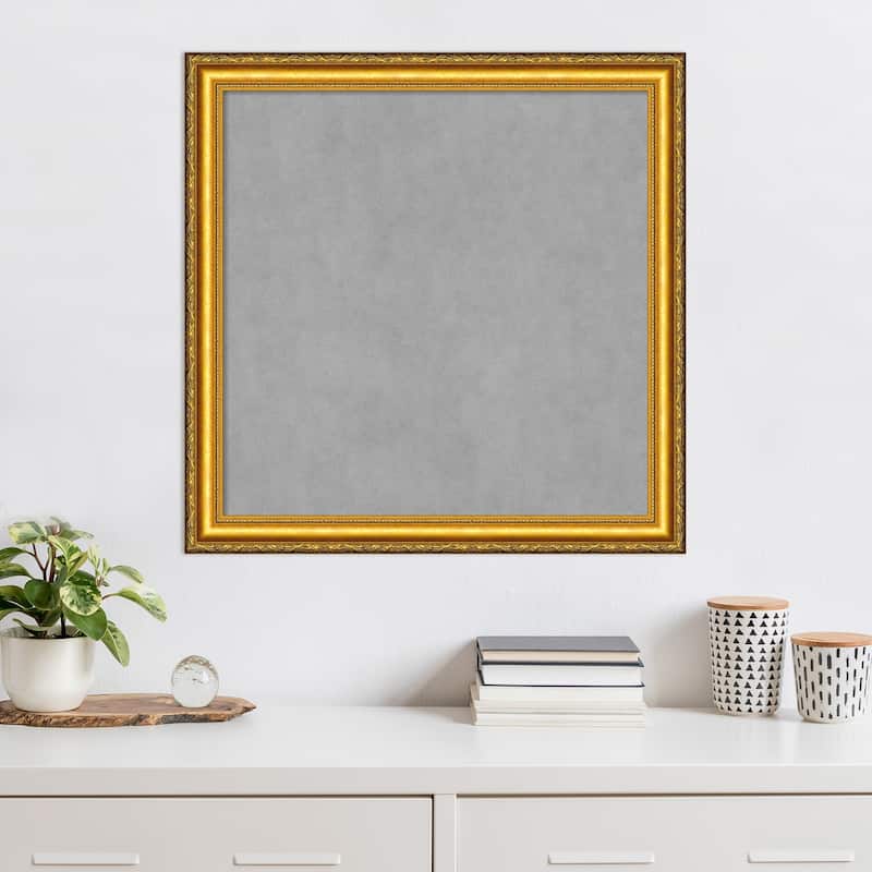 Amanti Art Colonial Embossed Gold Framed Magnetic Board