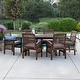 preview thumbnail 1 of 26, Middlebrook Surfside 7-Piece Acacia Outdoor Extension Dining Set - 55-79 x 35 x 30h