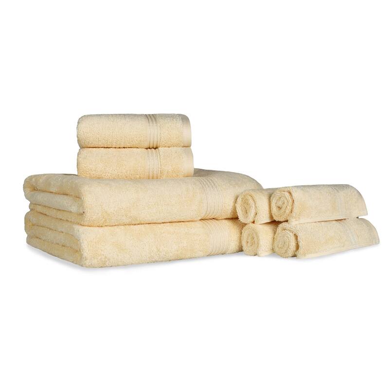 Superior Heritage Egyptian Cotton Absorbent 8-Piece Towel Set