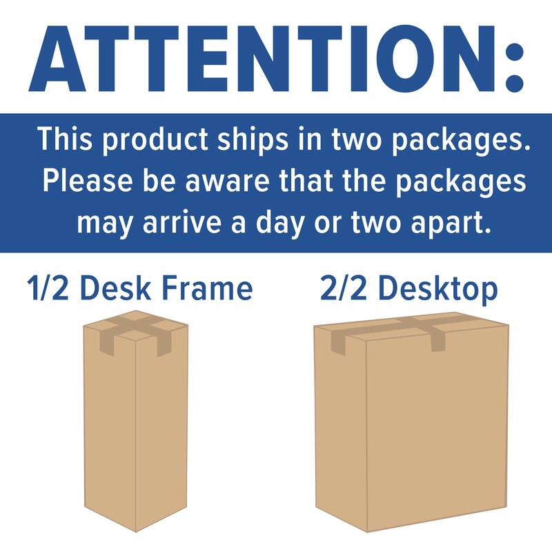 Electric Height Adjustable Standing Desk - 48" Wide x 24" Deep