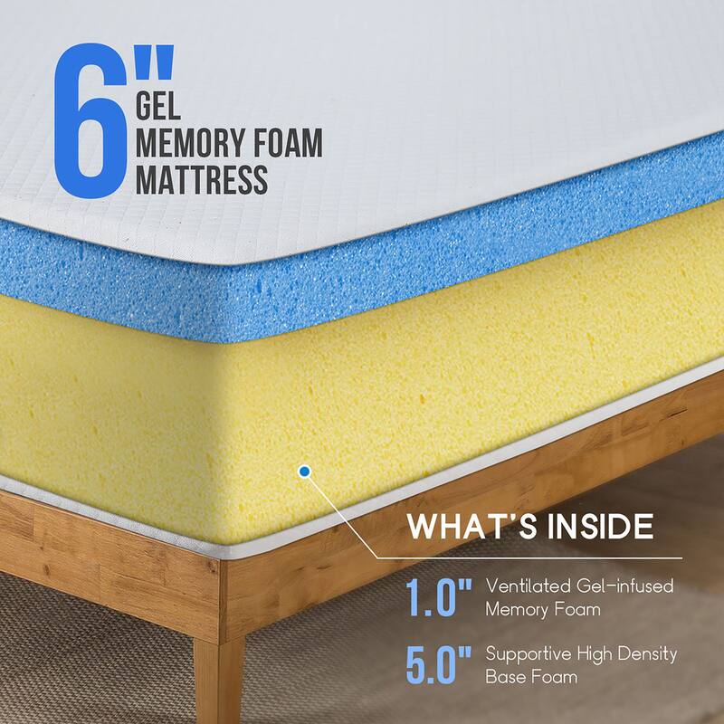 6 in. Gel-Infused Memory Foam Mattress
