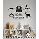 preview thumbnail 4 of 8, Little Man Cave Wall Decal Nursery Decor. 21 tall x 35 wide inches - Black