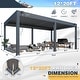 preview thumbnail 172 of 188, EROMMY Outdoor Louvered Pergola Gazebo with Adjustable Aluminum Rainproof Roof