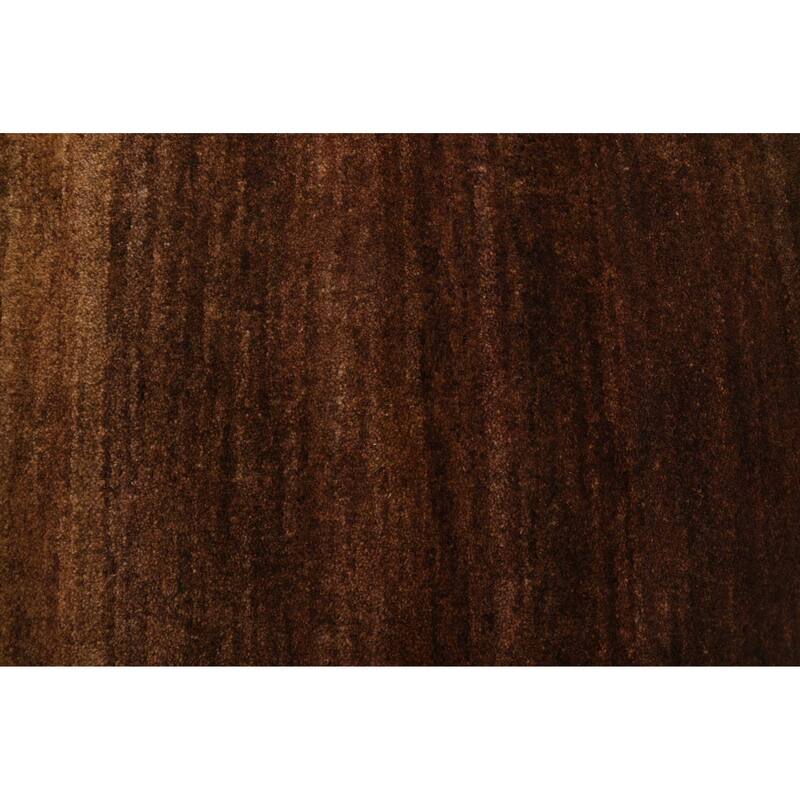 ECARPETGALLERY Hand-knotted Pak Finest Gabbeh Dark Brown Wool Rug - 4'1 x 5'11