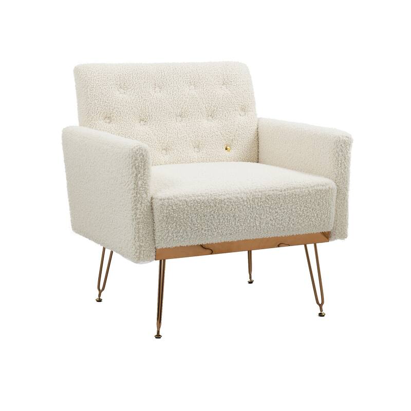 Modern Velvet Single Reading Chairs with Arm Set of 2