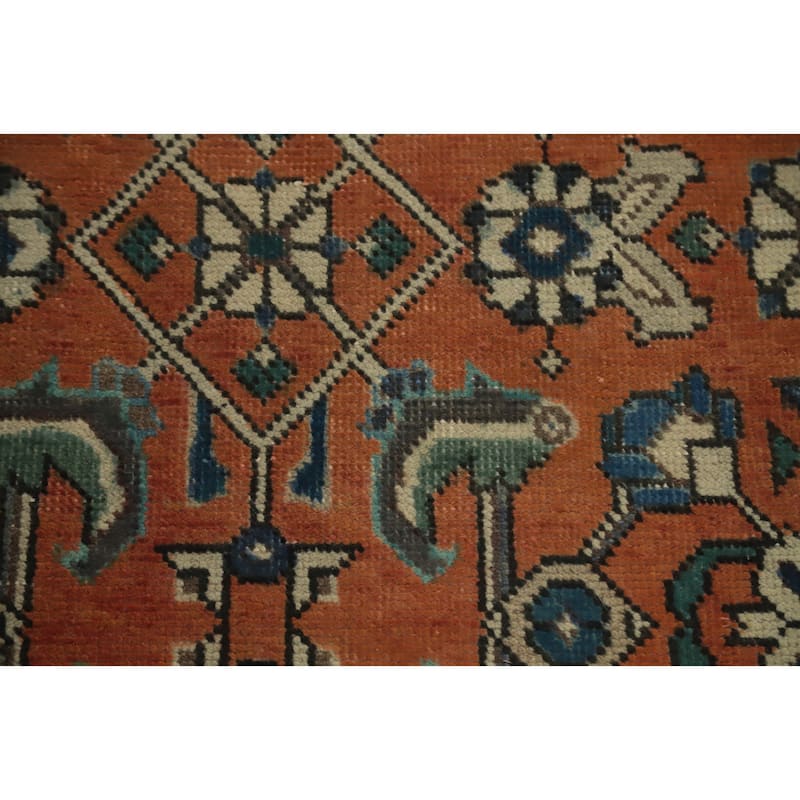 Hand Knotted Oriental 100% Wool Carpet Traditional All-Over Oranges & Rust Tabriz Area Rug - 6' 0'' X 4' 5''