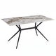 preview thumbnail 123 of 131, Elega Modern Sintered Stone Dining Table Modern Trestle Base Powder-Coated Steel Frame Kitchen Table - 47"-71" 48 Inches - White Grey
