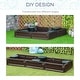preview thumbnail 2 of 5, Kids 4 Semicircular Seat Boards Sandbox with Fabric Cover and Smooth Surface - 48.5"L x 48.5"W x 8.25"H