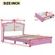 preview thumbnail 3 of 12, Full Size Upholstered Platform Bed with LED Lights and Drawer