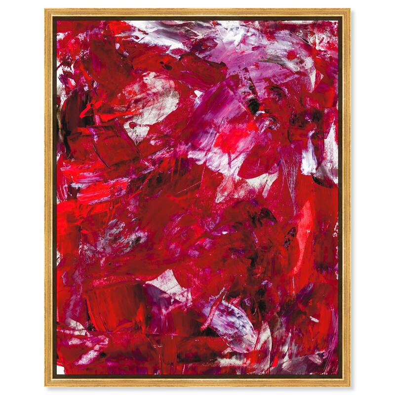 Eruption of Red II Canvas by Art Remedy - Gold - 16" x 20"