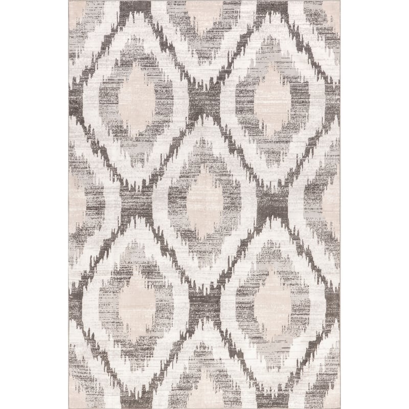 Nuloom Eliise SpinClean Faded Trellis Machine Washable Area Rug