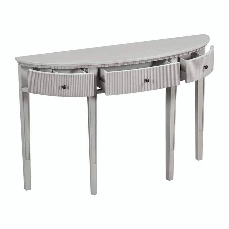 51'' Width Console Table with Vertical Stripe Drawer Fronts