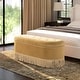 preview thumbnail 19 of 23, Melinda 48.5" Upholstered Tufted Oval Storage Bench with Bullion Fringe