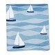 preview thumbnail 5 of 5, Lambs & Ivy Little Skipper Soft Luxury Nautical Sailboat Fleece Baby Blanket