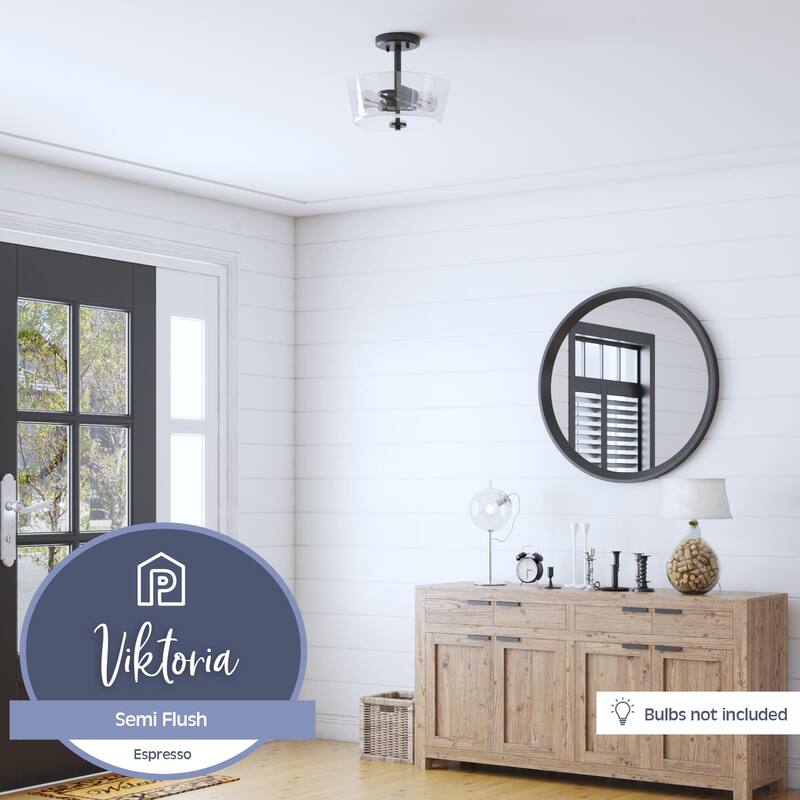 Prominence Home Viktoria Industrial Farmhouse Semi-Flushmount Light