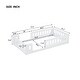 preview thumbnail 4 of 11, Wood Twin Size Floor Bed Platform with Guardrail Fence,White
