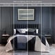 preview thumbnail 8 of 6, Bebejan Geo Fusion 200 Thread Count 100% Cotton Sateen 5 Piece Reversible Comforter Set
