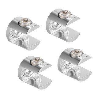 Glass Shelf Brackets Zinc Alloy Glass Clamp Clip for 8-10mm 10 Pcs Type-05 Glass Shelf Brackets Zinc Alloy Glass Clamp Clip for 8-10mm 10 Pcs Type-05