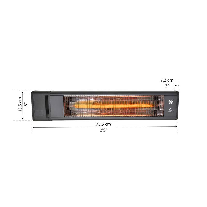 Electric IP65 Outdoor Carbon Fiber Heater with Wall/Ceiling Mount