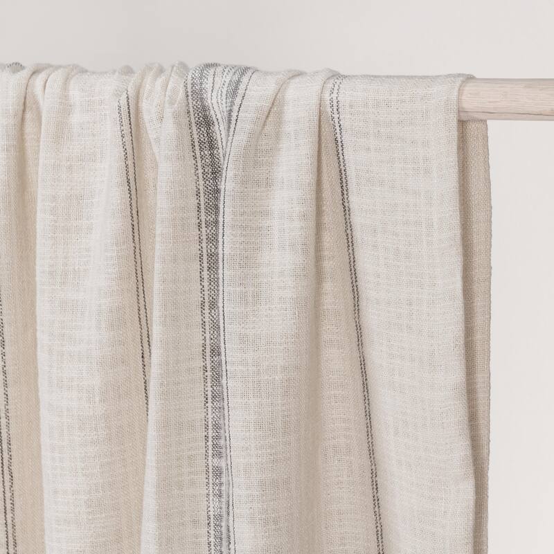 Villa by Classic Home Ria Ivory/Gray Throw Blanket 50x70