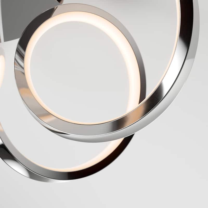 Artika Swirl Ribbon LED Flushmount, chrome