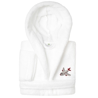 Sweet Kids 100% Polyester SUPER PLUSH Double Brushed Hooded Bathrobe - JET PLANE