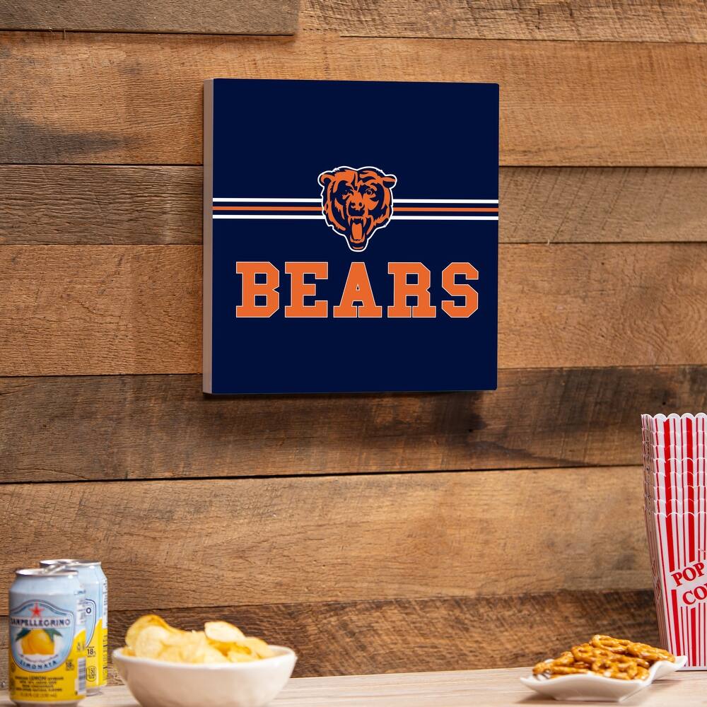 Chicago Bears Wooden Door Decor Wall Sign - Multi-Color
