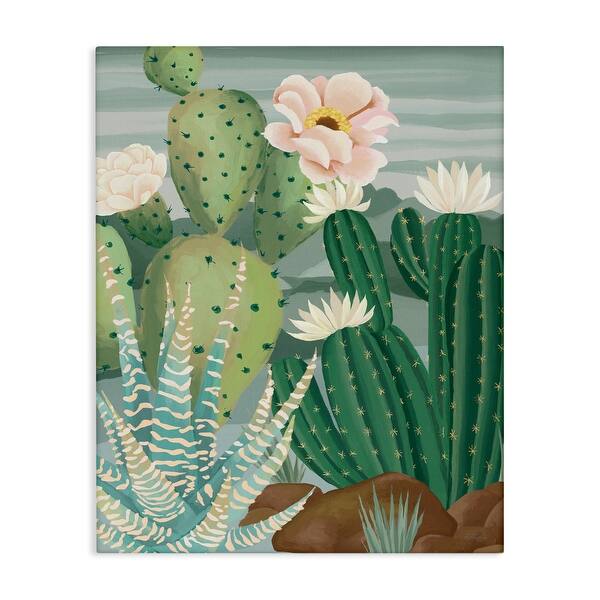Stupell Green and Bloom Cacti Canvas Wall Art Design by Cat Thurman ...