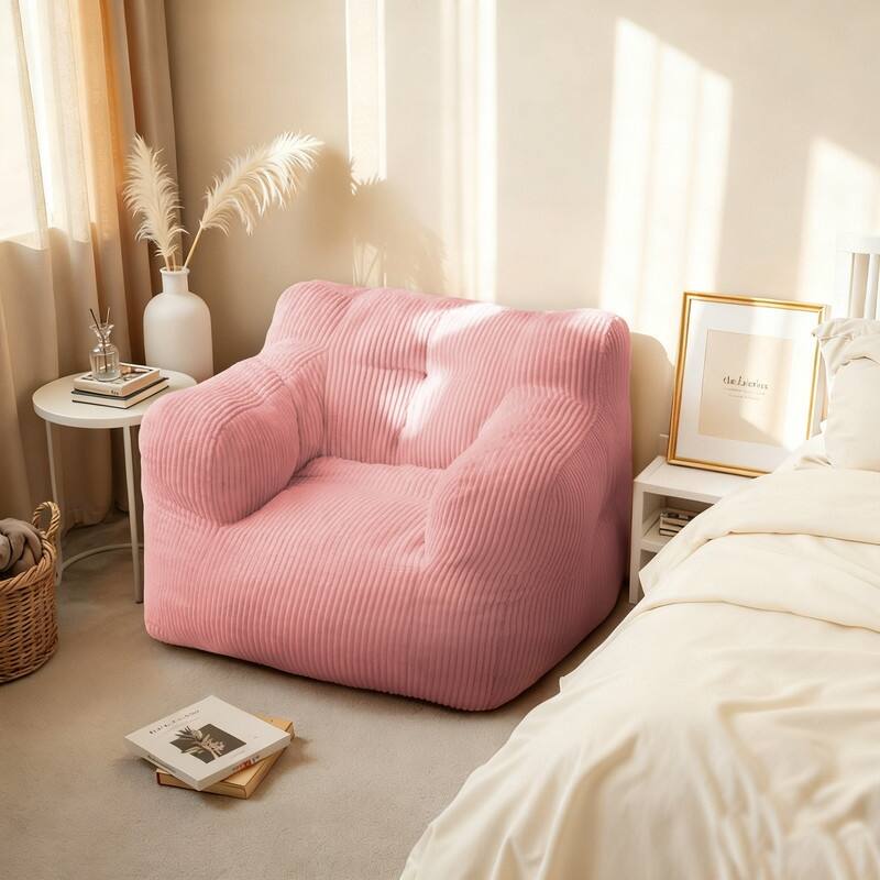 Pamapic Bean Bag Chair, Soft Corduroy Lazy Large Bean Bag Couch