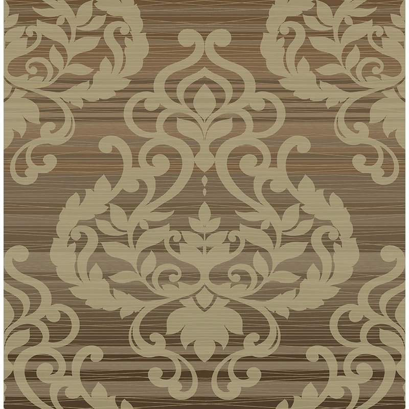 Seabrook Designs Juniper Lined Damask Unpasted Wallpaper