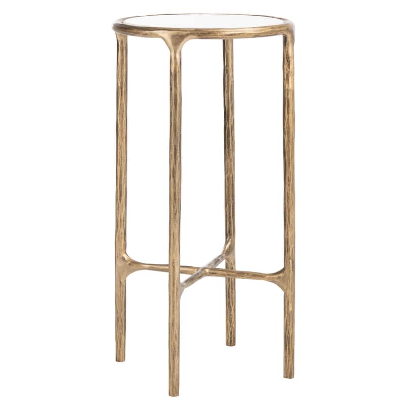 SAFAVIEH Couture Wubke Forged Metal Tall Round End Table, Fully Assembled - 12"W x 12"D x 24"H
