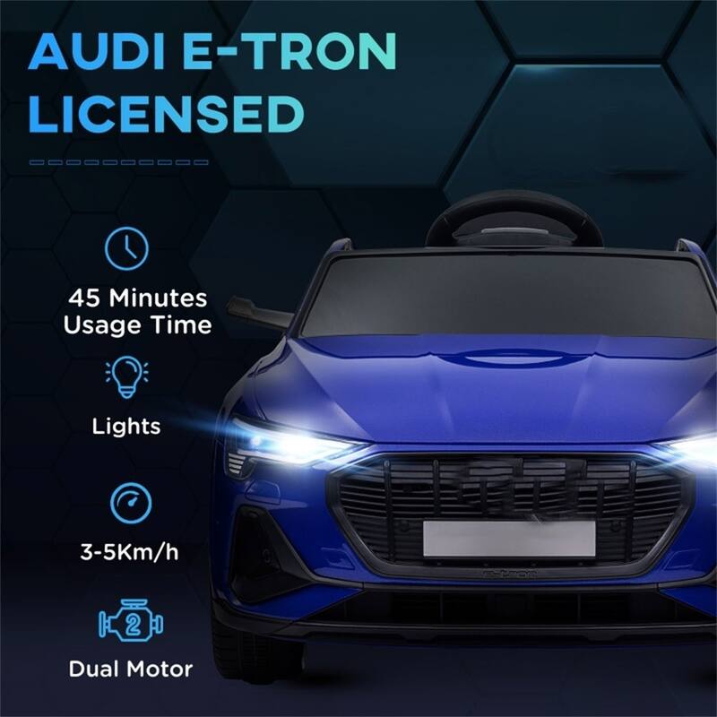 12V Electric Ride-On Car for Toddlers with USB Music LED Lights and Dual Motors Safety Wheels - 42.5" L x 23.5" W x 18.5" H