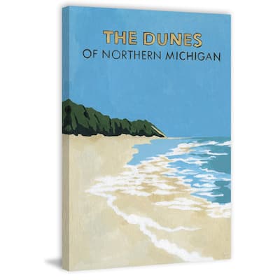 'The Dunes of Northern Michigan' Painting Print on Wrapped Canvas