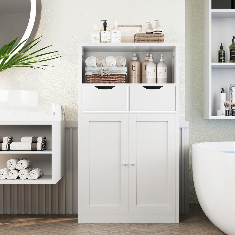 Bathroom Storage Cabinet - Waterproof Free Standing Storage Cabinet