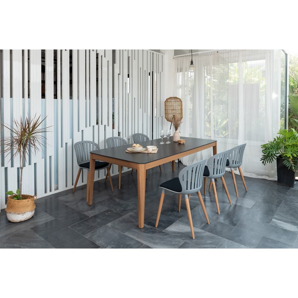 Midtown Concept FSC Certified Wood 7pc Indoor Carolen Dining Set