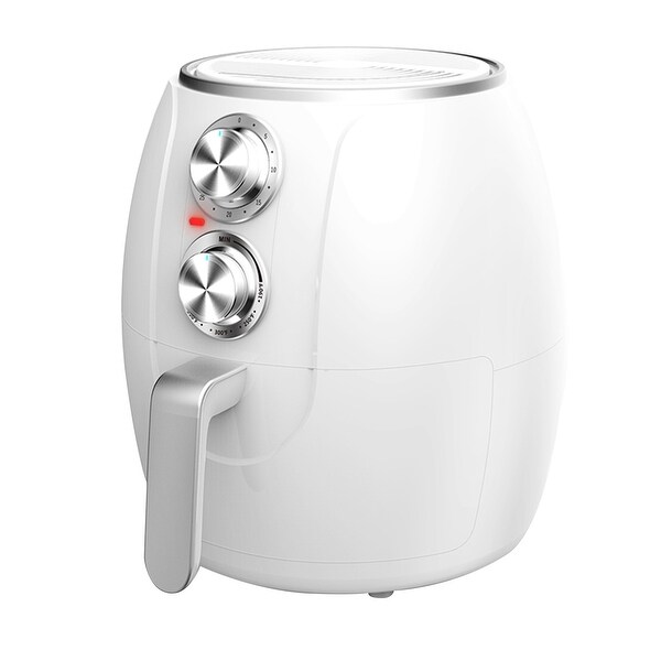 Brentwood 3.2 Quart Electric Air Fryer in White On Sale Bed