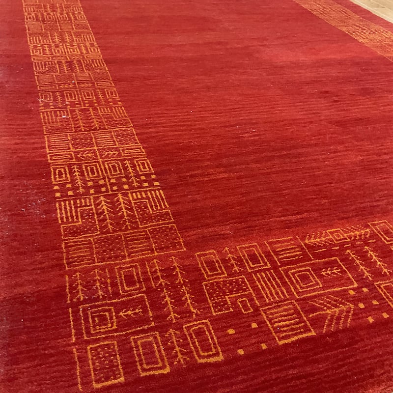 HERAT ORIENTAL Handmade Gabbeh Wool Rug - 4' x 6'