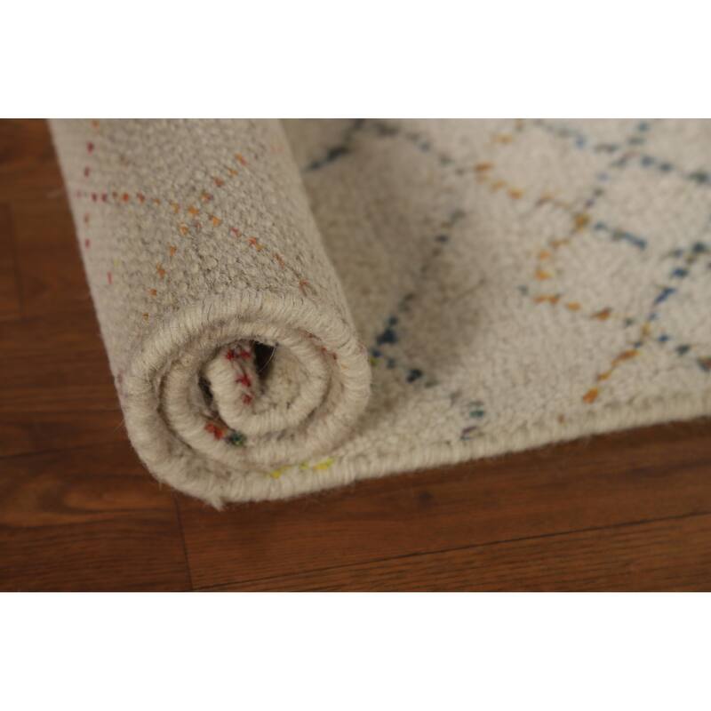 Trellis Moroccan Oriental Accent Rug Handmade Wool Carpet - 2'0"x 3'0"