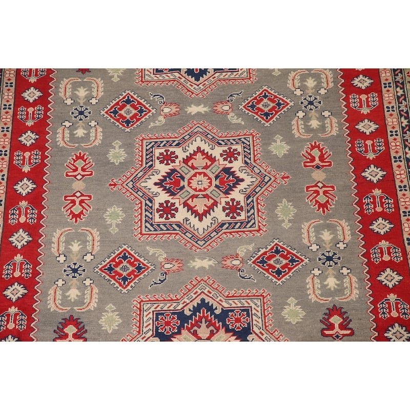 Traditional Grey Kazak Oriental Area Rug Handmade Wool Carpet - 8'7"x 11'5"
