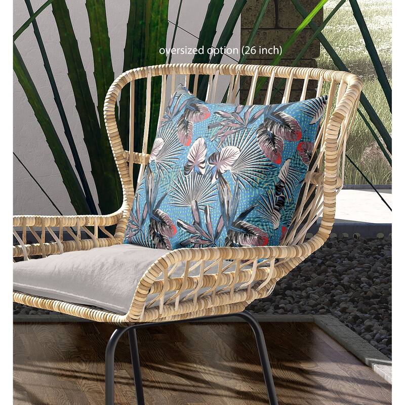 Amrita Sen Plant Illusion Faux Suede Throw Pillow