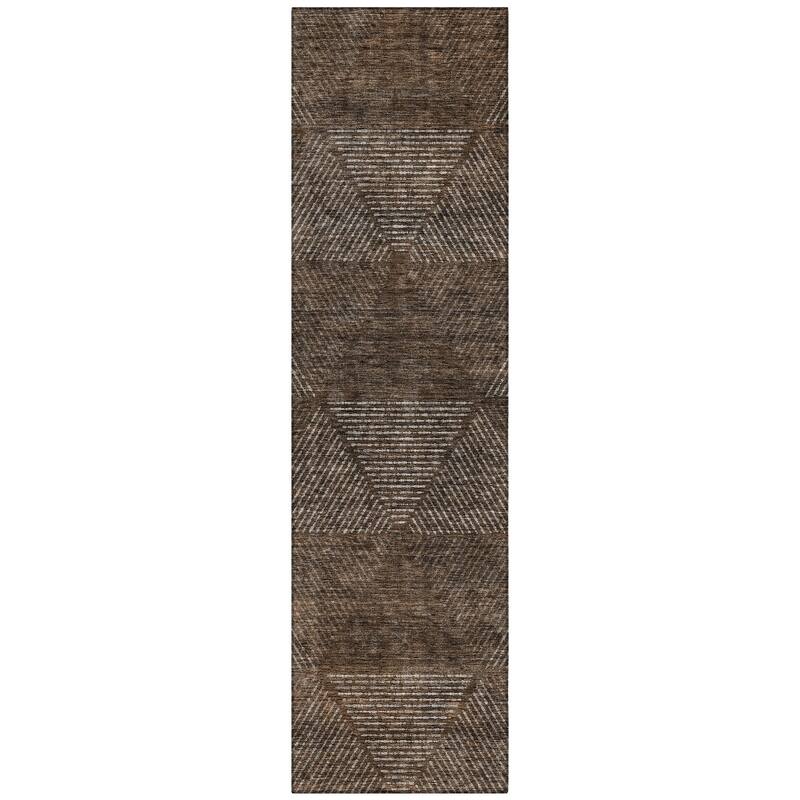 Machine Washable Indoor/ Outdoor Chantille Contemporary Prism Rug