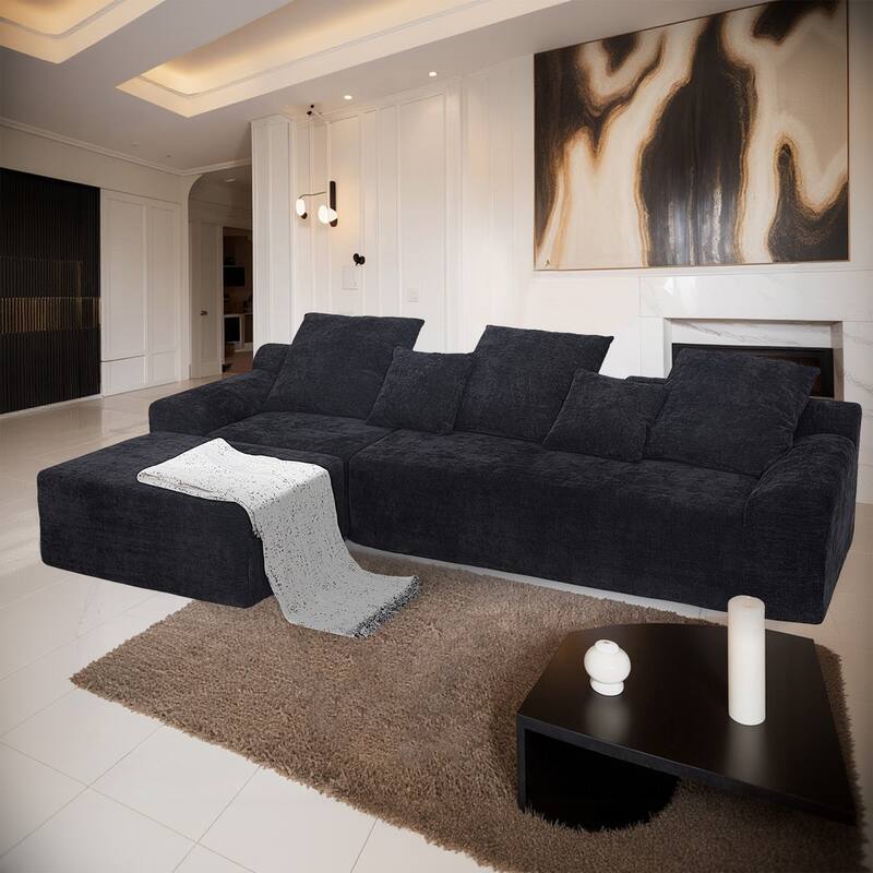 GDFStudio - Vivian 111.2" Modern L-Shaped Modular Sectional Sofa - Adjustable Deep Seat Couch